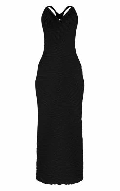 Black Zebra Flocked Sheer Knot Detail Maxi Dress -US Dresses Sales Store 00dea49dfc0e684e75137221179858c6cf6fdc10 cnd0599 5