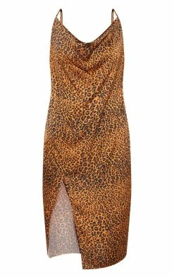 Plus Leopard Print Strappy Satin Cowl Midi Dress -US Dresses Sales Store 019e99c132c280c1e4b8c97f2529f0b022818501 CME0934 3
