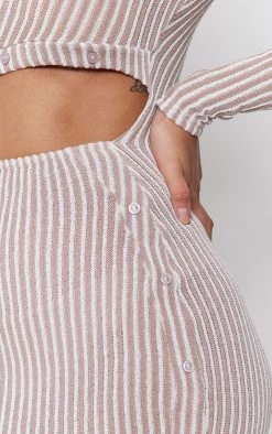 Brown Stripe Rib Knit Collar Button Bodycon Dress -US Dresses Sales Store 02ae37287d9efe0c1017956f6df71893f5739998 cnd5503 4
