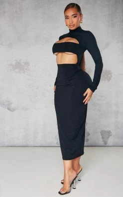 Shape Black Slinky High Neck Cut Out Midaxi Dress 9 Shape Black Slinky High Neck Cut Out Midaxi Dress -US Dresses Sales Store 04580c8ff3264e63213b7e164adc636e85773a54 cnb2775 3