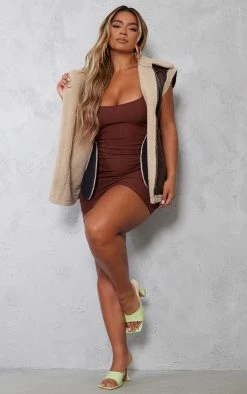 Shape Chocolate Brown Bandage Strappy Bodycon Dress -US Dresses Sales Store 0538fadc7c2b622132813f836b27cbaf40f9d961 cna8678 3