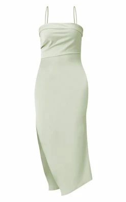 Sage Satin Fold Over Detail Ruched Strappy Midi Dress 11 Sage Satin Fold Over Detail Ruched Strappy Midi Dress -US Dresses Sales Store 05423cd7ea83f7ac88bc8aaa5c8f540f9d68d67e cnd7658 5