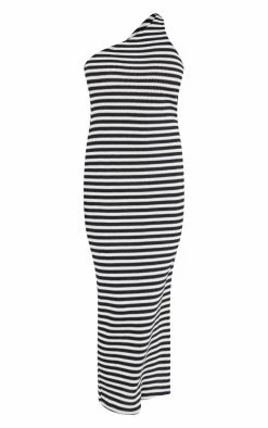 Monochrome Stripe Textured One Shoulder Maxi Dress -US Dresses Sales Store 062a0df6e304073c8718a8cde4290ad385958af9 cnd8937 5