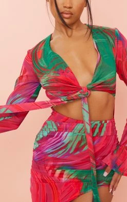 Multi Abstract Print Wrap Detail Shirt Style Bodycon Dress -US Dresses Sales Store 07801f44ffdcd7cae911898051f605855f8563d1 cmy7903 5