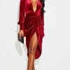 Burgundy Velvet Long Sleeve Plunge Draped Midi Dress -US Dresses Sales Store 09759f58896e842e6edeffa98722bf143186de78 cmu6111 1