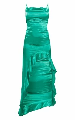 Emerald Green Frill Hem Cowl Neck Maxi Dress -US Dresses Sales Store 09855e1e076565f9fcf41cbf533f708905223319 cna6238 5