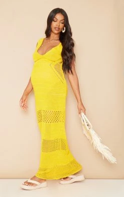 Maternity Orange Distressed Side Crochet Maxi Dress -US Dresses Sales Store 0a3ca47b453b8da57ed10941bf413bc4d142ab00 cmz3646 4