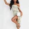 Sage Green Floral Print Satin Draped Bardot Midi Dress -US Dresses Sales Store 0bb6f8c130c5f2c5994b8011f2e7f6950d58c527 cmq6545 1