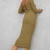 Maternity Khaki Knitted Midaxi Tie Back Bodycon Dress -US Dresses Sales Store 0cc8506f657744dc4403b5f7bc8058b75a462169 cnd2820 1