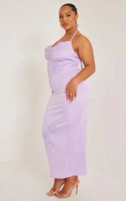 Plus Lilac Halterneck Satin Embroidered Maxi Dress 9 Plus Lilac Halterneck Satin Embroidered Maxi Dress -US Dresses Sales Store 0d8b18cef641b140ab8d5033e8bf6feff2b98a8e cne0715 3