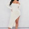Shape Stone Brushed Rib Square Neck Split Side Midi Dress -US Dresses Sales Store 0e2ed0ab8a8f09f298d42a47c0bbefbb2f8aed66 cnd5138 1