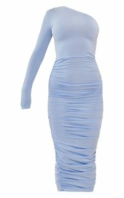 Light Blue Slinky One Shoulder Ruched Midi Dress 11 Light Blue Slinky One Shoulder Ruched Midi Dress -US Dresses Sales Store 0f67b0991d68e723d6bff372a6604cfe25330368 cnd2177 5