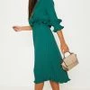 Emerald Green Frill Detail Pleated Midi Dress -US Dresses Sales Store 0fc81ed07643f1194ddfb564eb4b16bdaf84161b cly5090 1