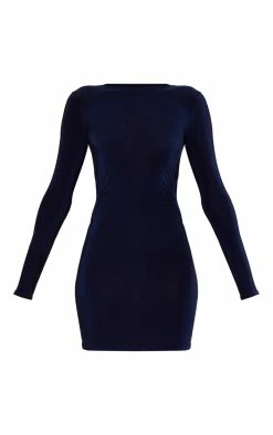 Ink Blue Slinky Long Sleeve Side Cut Out Bodycon Dress 11 Ink Blue Slinky Long Sleeve Side Cut Out Bodycon Dress -US Dresses Sales Store 100f6d753b446ec5b17b070b6fcf0b0e0cb7cac2 cnc3004 5