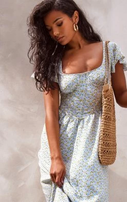 Blue Floral Corset Detail Midaxi Dress -US Dresses Sales Store 1079f8abeb29af96e9e5501aac4ca198c7474014 cnd2017 4