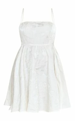 Plus Cream Jacquard Shift Dress -US Dresses Sales Store 1140c3877998fc98ec316d8ac8455726e05a6c61 cne0797 5