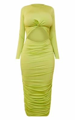 Shape Lime Long Sleeve Ruched Cut Out Midaxi Dress 11 Shape Lime Long Sleeve Ruched Cut Out Midaxi Dress -US Dresses Sales Store 1153636344ef6e3252e836d668ddc93f917cbc55 cna2747 5
