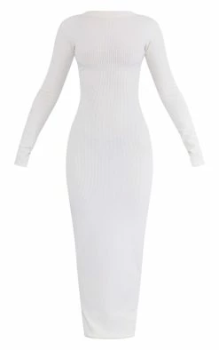 Petite Oatmeal Ribbed Lace Up Longsleeve Midi Dress -US Dresses Sales Store 126321df62b588cc8e3996d7c504c7ad1858039e cnb2920 5