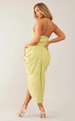 Lime Underwired Ruched Drape Midi Dress -US Dresses Sales Store 13427f0b091dbc277eb1368bde35f2e374fee4d8 cne1416 2