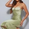 Sage Green Satin Ruched Cup Strappy Midi Dress -US Dresses Sales Store 167313c48e096b56b9243587cc63f2ad7da676ae cmw8349 1