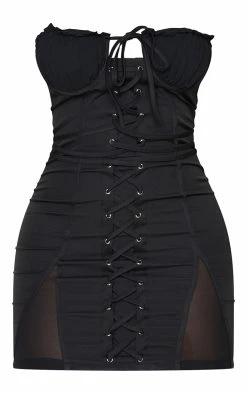 Shape Black Cup Detail Lace Up Bodycon Dress -US Dresses Sales Store 16940455687b39ce36ec2466fe8519817d66a00e cmt5641 6