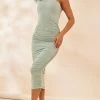 Sage Green Slinky One Shoulder Ruched Midi Dress -US Dresses Sales Store 1a76a083f67562590a87f8685d7276ac42a2ca45 cnd2178 1