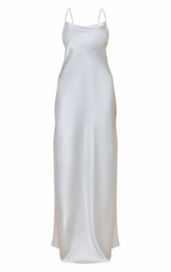 Silver Satin Cowl Neck Tie Back Maxi Dress 11 Silver Satin Cowl Neck Tie Back Maxi Dress -US Dresses Sales Store 1ac1b89710d02cf6df5e5fd0c915181e8de6a2ef cnc4536 5