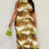 Plus Green Tie Dye Plisse Tie Back Midi Dress -US Dresses Sales Store 1ac93b7920aef79f5908cc114b41c3310441573b cnd9049 2