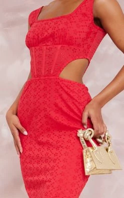 Red Broderie Anglaise Corset Detail Tiered Midaxi Dresss -US Dresses Sales Store 1acd57dd122fdbb1e006ad5f1476dcdccfd18f16 cnd7582 4
