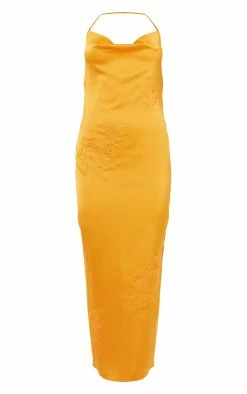 Tangerine Satin Floral Embroidered Cowl Neck Maxi Dress -US Dresses Sales Store 1b56f6cdeed376b844d1256f7d4e9c8e4000fa80 cnd7527 5
