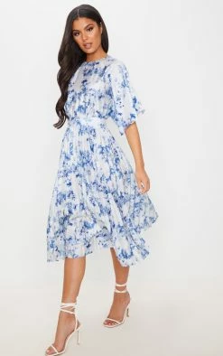 Pastel Blue Floral Print Open Back Pleated Midi Dress -US Dresses Sales Store 1c6e0c9198e96ffcb13ff5f65fd0564d353fab32 cmh3300 3
