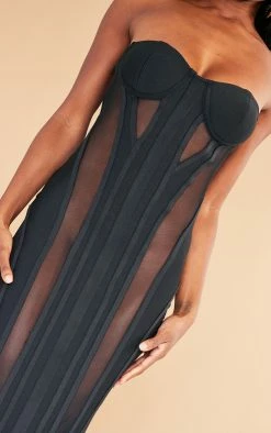 Black Bandage Cup Detail Mesh Insert Midaxi Dress 9 Black Bandage Cup Detail Mesh Insert Midaxi Dress -US Dresses Sales Store 1dd23af50dec837ad4d13c34faf358d1889efb3f cnd0022 4