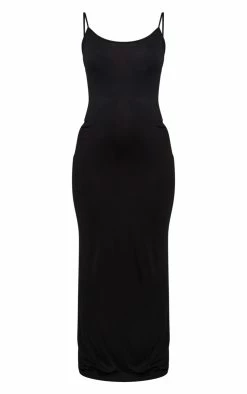 Maternity Black Jersey Strappy Maxi Dress -US Dresses Sales Store 1e9de1bd56ef2eb67a75f5a2ad181adf066d4abe cne5225 5