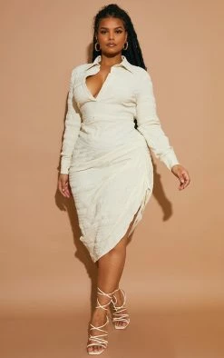 Plus Stone Textured Ruched Side Midi Shirt Dress 9 Plus Stone Textured Ruched Side Midi Shirt Dress -US Dresses Sales Store 1ef1d736e6b1600271433817bc0e0a8fb8b39c52 cmw4075 4