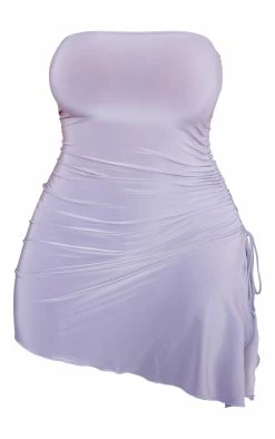 Shape Mauve Slinky Bandeau Ruched Side Frill Hem Bodycon Dress -US Dresses Sales Store 218c3126a295880b016fc9fc666ba8bec29d85db cnd5521 5