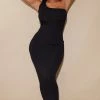 Shape Black Jersey One Shoulder Midaxi Dress