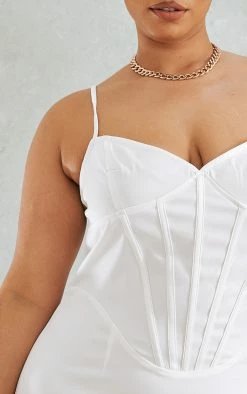 Plus White Strap Detail Bodycon Dress -US Dresses Sales Store 280bc2097223eed7ffe9ef368bbd0599b7431031 cnd4871 4