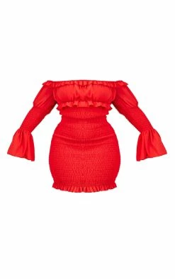 Plus Red Shirred Chiffon Bodycon Dress -US Dresses Sales Store 2c44f96490d4db3e5c13ff83a1e8f955f639b629 cmw4172 6