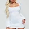 Shape White Textured Square Neck Long Sleeve Bodycon Dress -US Dresses Sales Store 2c99abbb91522d62aa12ecda9711ba6279685117 cnc1730 1