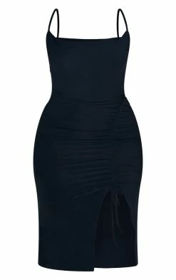 Plus Black Soft Touch Jersey Cowl Neck Ruched Midi Dress -US Dresses Sales Store 3094167e2a2d259f49b6adcab31c086c970846d0 cnc5130 5