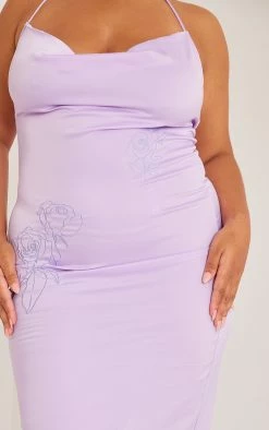 Plus Lilac Halterneck Satin Embroidered Maxi Dress 10 Plus Lilac Halterneck Satin Embroidered Maxi Dress -US Dresses Sales Store 30edf5045783fd63870b88c7a04382df5218b973 cne0715 4