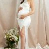 Maternity White Halterneck Disco Slinky Maxi Dress -US Dresses Sales Store 30f7b8a95fcf4ba2fbc0a05ef8228c10a67bb676 cnd3226 1