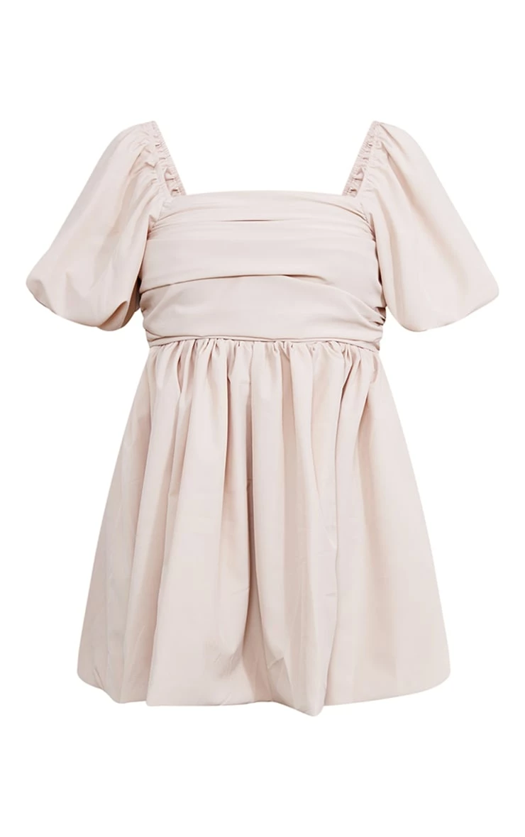 Cream Puff Sleeve Ruched Puffball Shift Dress 7 Cream Puff Sleeve Ruched Puffball Shift Dress - Image 5