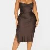 Plus Chocolate Satin Cowl Neck Lace Up Back Midi Slip Dress -US Dresses Sales Store 3442891f1a3da84d4189ef2cca5c998a0d03287f cmu9357 1