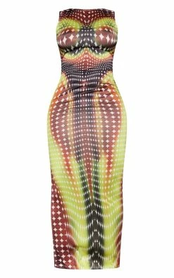 Shape Orange Abstract Print Sleeveless Low Back Midaxi Dress -US Dresses Sales Store 35fcc1fd0a2f0f8cfd14896e2c1245d203fd6fc0 cnd7451 5