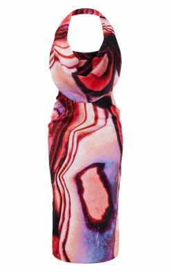 Pink Abstract Print Satin Cowl Halter Strap Midaxi Dress -US Dresses Sales Store 370c988a5dca9d29673ca77bb2ac233b6d2c7876 cnd2213 5
