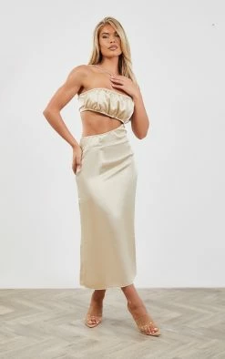 Champagne Satin Ruched Bust Diamante Asymetric Midi Dress -US Dresses Sales Store 37c14253ef229e938afd6e0b9d90ac2dcca57270 cna9778 3