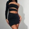 Black Slinky One Shoulder Multi Cut Out Bodycon Dress -US Dresses Sales Store 390ec5471c30f6469022dfc2ab787db9a6fc68e7 cnc2755 1