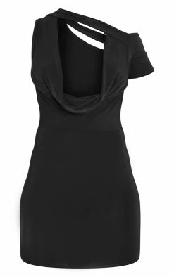 Black Slinky Asymmetric Cowl Detail Bodycon Dress -US Dresses Sales Store 3fe11fa87f8dcf1da3f27a976bc07e19591fb46c cnd7693 5
