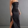 Black Satin Halterneck Split Side Midaxi Dress -US Dresses Sales Store 40ed51cd07787eba5258495b263cb89e2c67e974 cnc8360 1